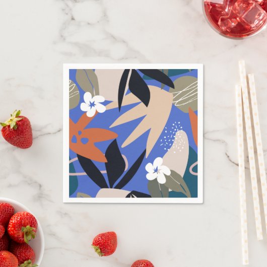 熱帯カラフル抽象芸術 スタンダードカクテルナプキン (インサイチュ)