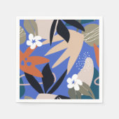 熱帯カラフル抽象芸術 スタンダードカクテルナプキン (正面)
