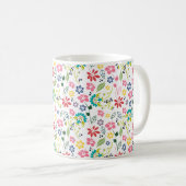 熱帯カラフル春の花 コーヒーマグカップ (正面右)