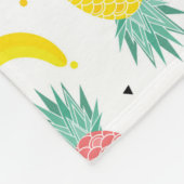 熱帯カラフル果実模様 フリースブランケット (角)