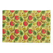 熱帯カラフル果実継目パターン 枕カバー (裏面-左)