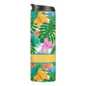 熱帯カラフル植物パーソナライズされた タンブラー (回転右)