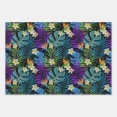 熱帯カラフル楽園の植物 ラッピングペーパーシート (正面3)