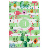 熱帯カラフル模様 ミディアムペーパーバッグ (正面)