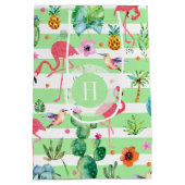 熱帯カラフル模様 ミディアムペーパーバッグ (裏面)