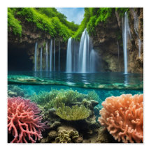 熱帯カラフル滝