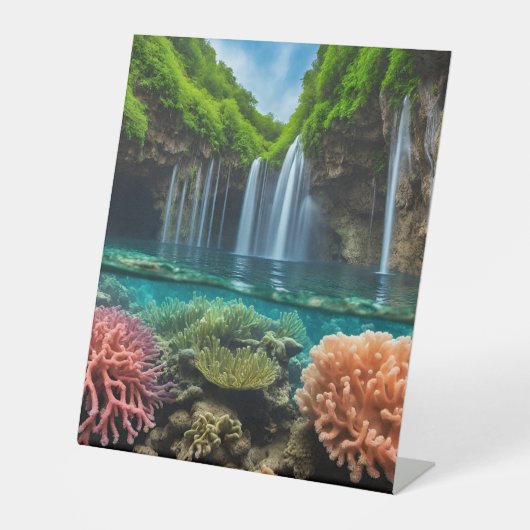 熱帯カラフル滝 台座サイン (正面)