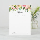 熱帯カラフル秋のフローラ結婚ズ アドバイスカード (スタンド正面)