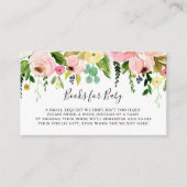 熱帯カラフル秋の赤ちゃんシャワー予約リクエスト エンクロージャーカード (正面)