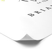 熱帯カラフル秋フローラ結婚の歓迎サイン ポスター (角)