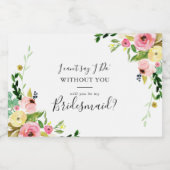 熱帯カラフル秋フローラ花嫁の提案 スパークリングワインラベル (シングルラベル)