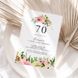 熱帯カラフル秋フローラ70th誕生日パーティー 招待状<br><div class="desc">この熱帯カラフル秋フローラ70歳の誕生日パーティーへの招待は、誕生日パーティーにシンプル最適である。このデザインは、ピンク、赤面、イエロー、ブルー、ホワイトの水色の秋牡丹と植物性のグリーンの牡丹を備え葉ている。</div>