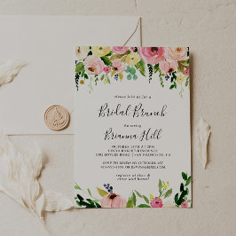 熱帯カラフル秋ブライダルブランチブライダルシャワー 招待状