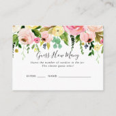 熱帯カラフル秋、ゲームカードの数を推測 名刺 (正面)