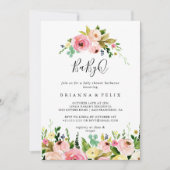 熱帯カラフル秋BabyQベビーシャワーバーベキュー 招待状 (正面)
