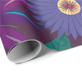 熱帯カラフル花の模様とはっきりした開花 ラッピングペーパー (ロールコーナー)