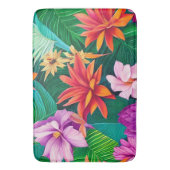 熱帯カラフル花パターン バスマット (正面縦)