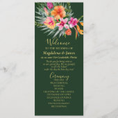 熱帯カラフル花ピンク結婚オレンジ プログラム (正面)