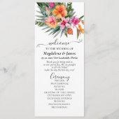 熱帯カラフル花ピンク結婚オレンジ プログラム (正面)