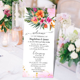 熱帯カラフル花ピンク結婚オレンジ プログラム