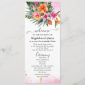 熱帯カラフル花ピンク結婚オレンジ プログラム (正面)