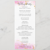 熱帯カラフル花ピンク結婚オレンジ プログラム (裏面)