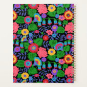 熱帯カラフル花フローラ夏パターン プランナー手帳 (裏面)