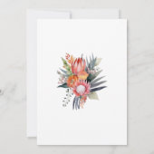 熱帯カラフル花ブライダルシャワー 招待状 (裏面)