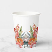 熱帯カラフル花ブライダルシャワー 紙コップ (右)