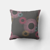 熱帯カラフル花ミニマル柄イニシャル クッション (裏面)