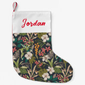 熱帯カラフル花柄 スモールクリスマスストッキング (正面)