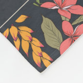 熱帯カラフル花柄 フリースブランケット (角)