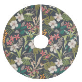 熱帯カラフル花柄 ブラッシュドポリエステルツリースカート (正面)