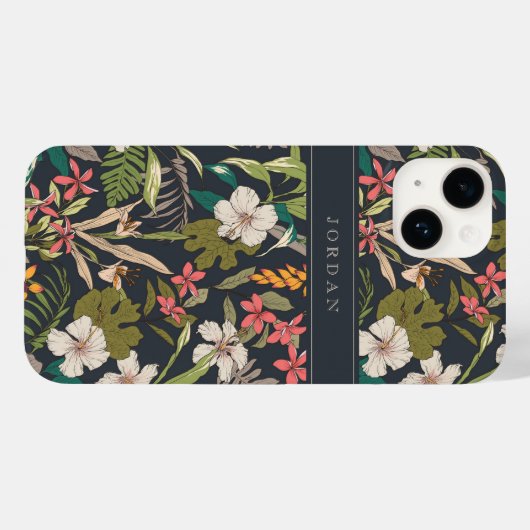 熱帯カラフル花柄 Case-Mate iPhoneケース (裏面 (横))