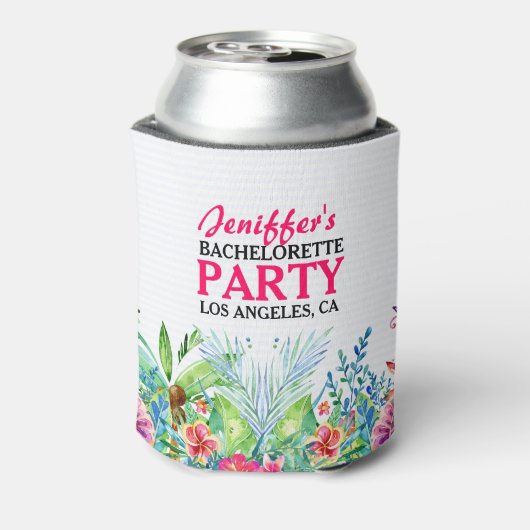熱帯カラフル花水彩色 缶クーラー (缶裏面)