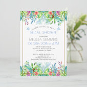 熱帯カラフル花金ゴールドアクセント 招待状 (スタンド正面)