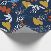熱帯カラフル葉と花の模様 ラッピングペーパー (角)