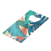 熱帯カラフル葉葉自然 クレジットカード栓抜き (正面アングル)