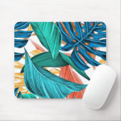 熱帯カラフル葉葉自然 マウスパッド (マウス)