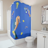 熱帯カラフル魚とシウマ シャワーカーテン (インサイチュ)