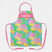 熱帯カラフル魚の模様パーソナライズされた エプロン (正面)
