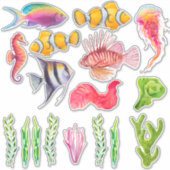 熱帯カラフル魚類シーホース海 シール (正面)