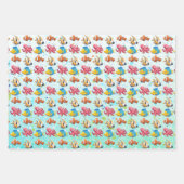熱帯カラフル魚 ラッピングペーパーシート (正面)