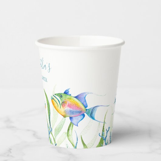 熱帯カラフル魚 紙コップ (左)