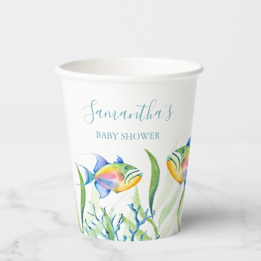 熱帯カラフル魚 紙コップ (正面)