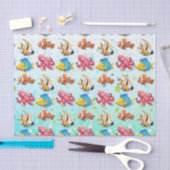 熱帯カラフル魚 薄葉紙 (クラフト)