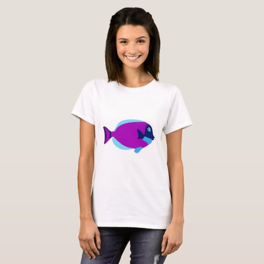 熱帯カラフル魚 Tシャツ (正面フル)