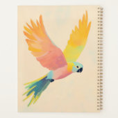 熱帯カラフル鳥のパーソナライズされた年 プランナー手帳 (裏面)