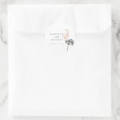 熱帯カラリリミニマル結婚リスト ラウンドシール (バッグ)