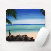 熱帯カリブのビーチの島のマウスパッドの芸術 マウスパッド (マウス)